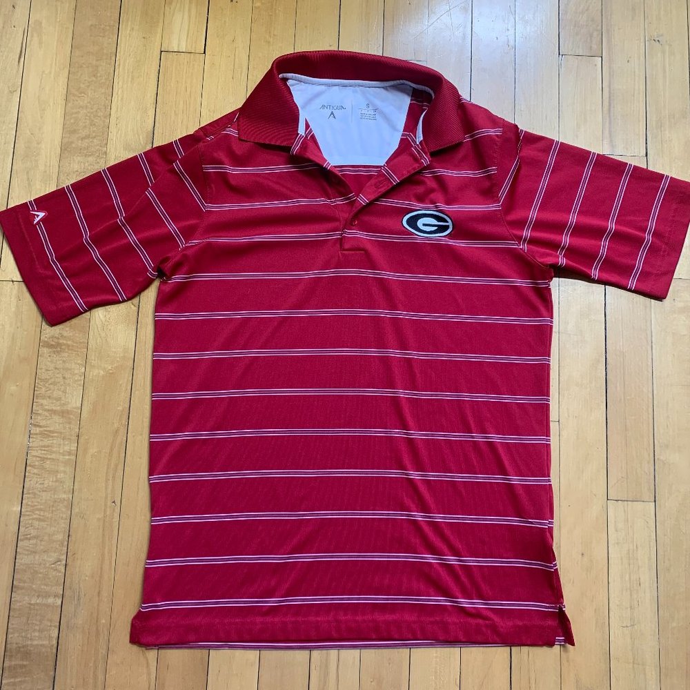 University of Georgia UGA Polo Shirt Small Red Deluxe Polo